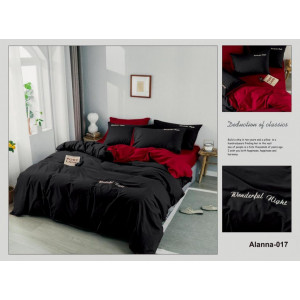 Комплект постельного белья Alanna Vega однотонный с вышивкой AVOV027 Полутораспальный