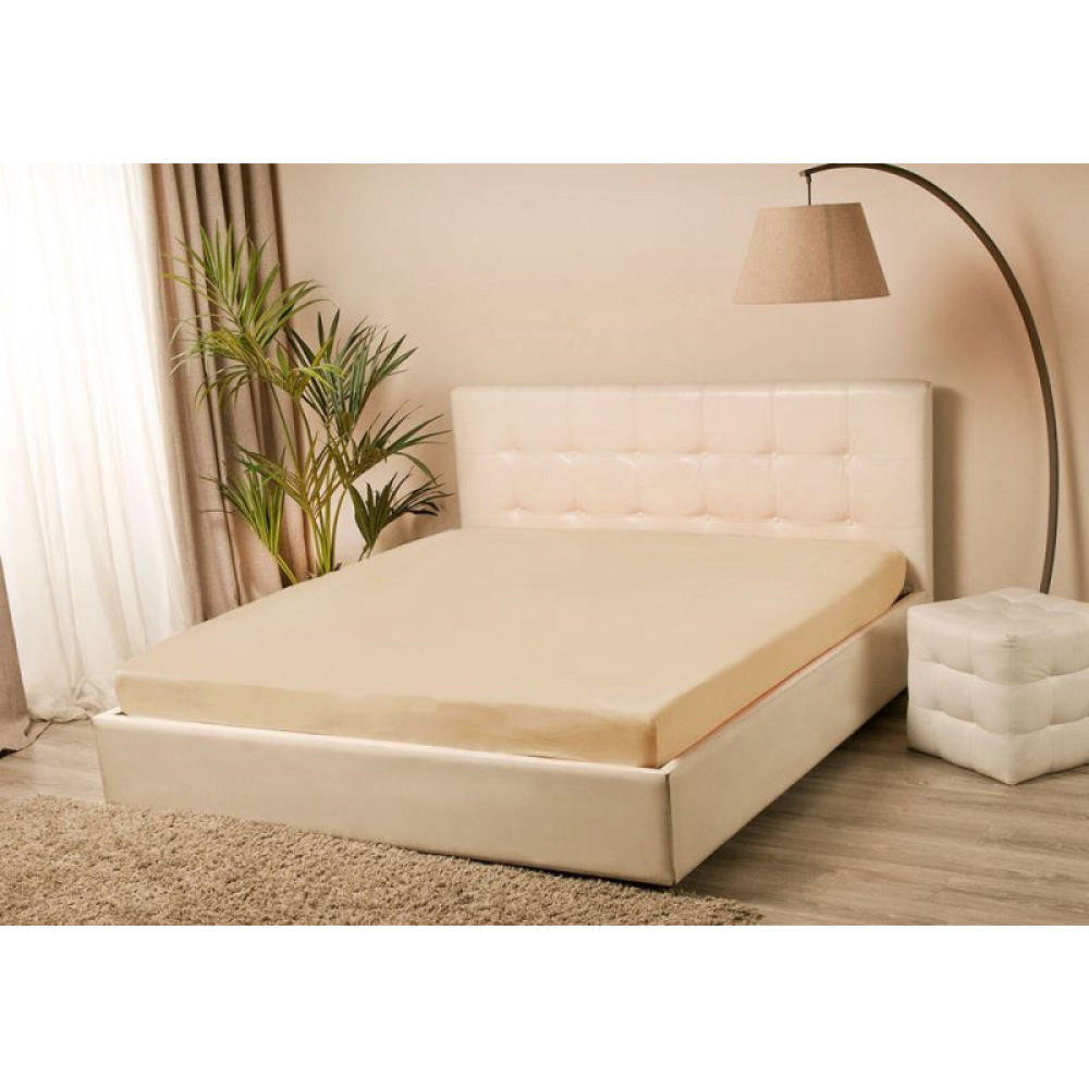 Простыня Tencel на резинке Мерцана (Бежевый) 90x200
