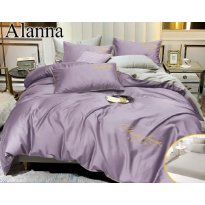 Комплект постельного белья Alanna Однотон с вышивкой на резинке по кругу ALAOVR21 Полутораспальный