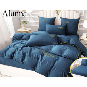 Комплект постельного белья Alanna Однотон с вышивкой на резинке по кругу ALAOVR19 Полутораспальный