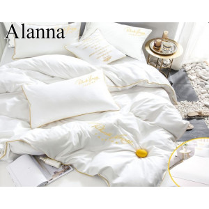 Комплект постельного белья Alanna Однотон с вышивкой на резинке по кругу ALAOVR05 Полутораспальный